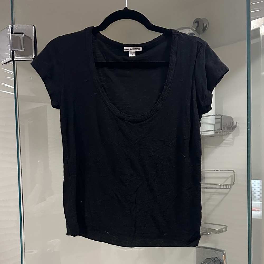 James Perse Black Short Sleeve Tee